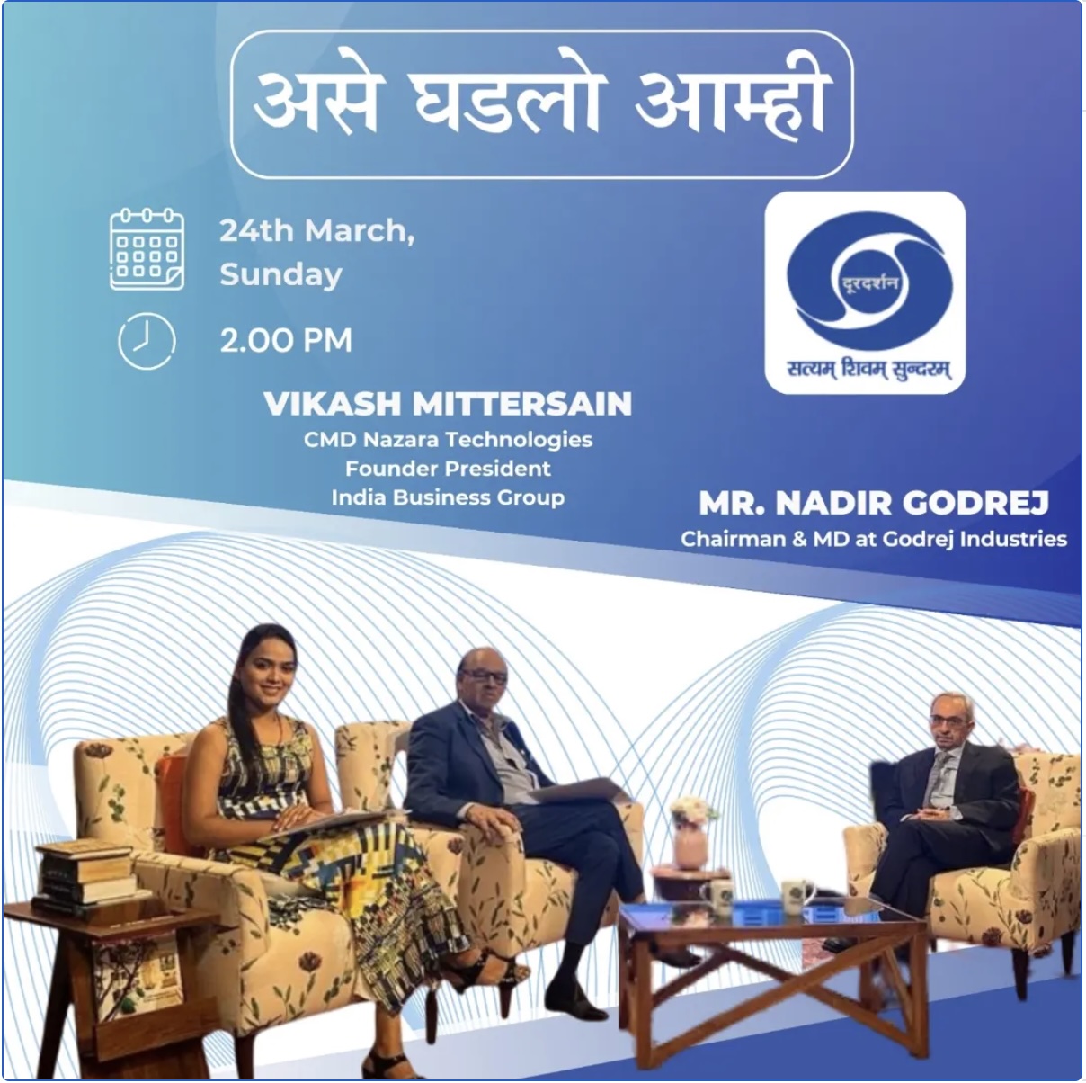 Vikash Mittersain with Nadir Godrej on DD Sahyadri - Ase Ghadlo Amhi
